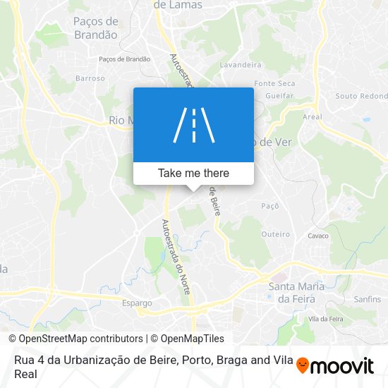 Rua 4 da Urbanização de Beire map