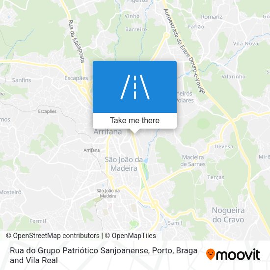 Rua do Grupo Patriótico Sanjoanense map