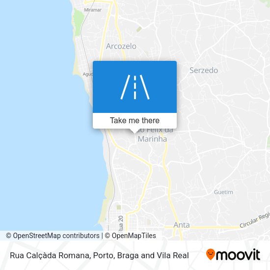 Rua Calçàda Romana map