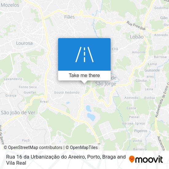 Rua 16 da Urbanização do Areeiro mapa