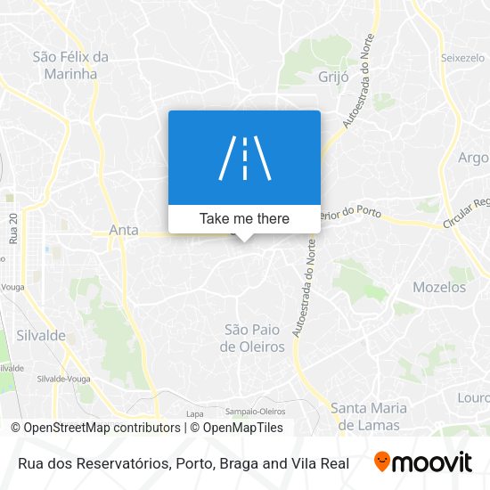 Rua dos Reservatórios mapa