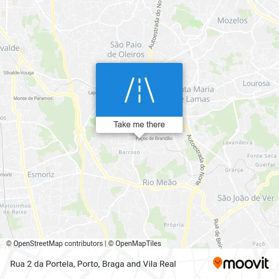 Rua 2 da Portela map