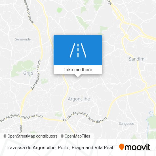 Travessa de Argoncilhe mapa