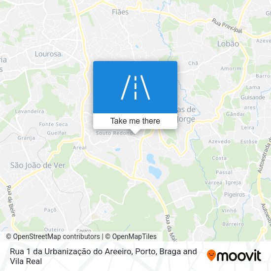 Rua 1 da Urbanização do Areeiro map