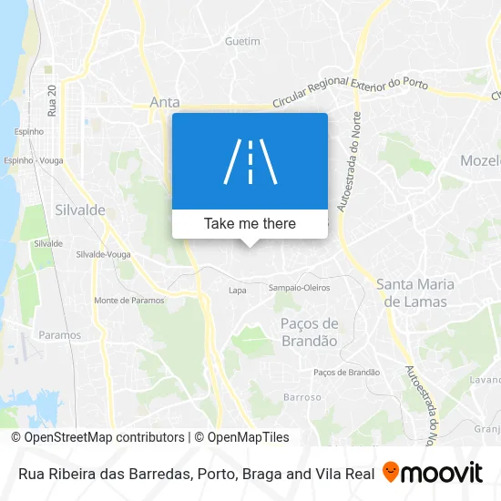 Rua Ribeira das Barredas map