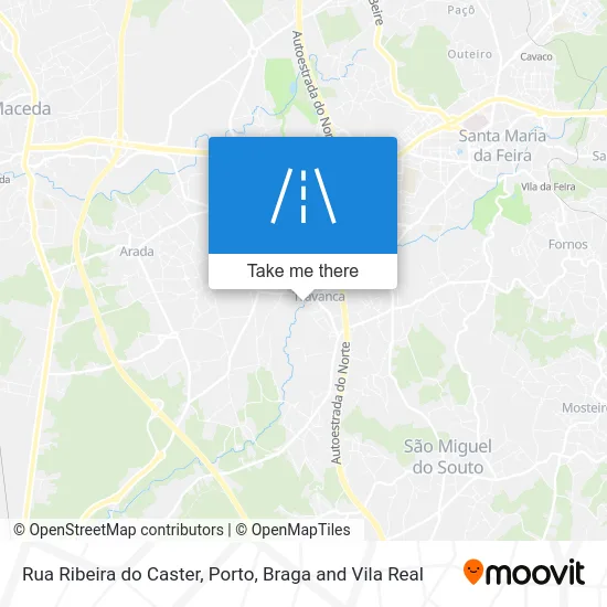 Rua Ribeira do Caster map