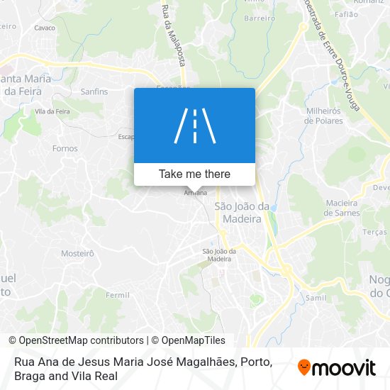 Rua Ana de Jesus Maria José Magalhães map