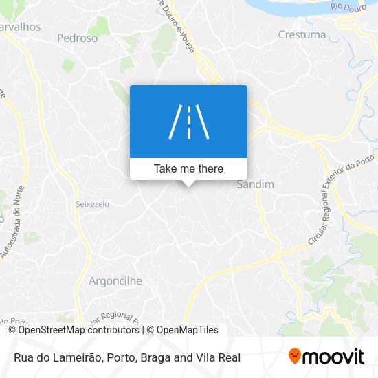 Rua do Lameirão mapa
