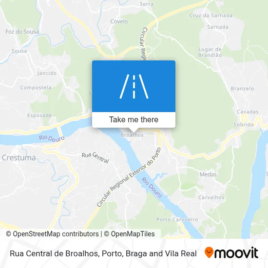 Rua Central de Broalhos map