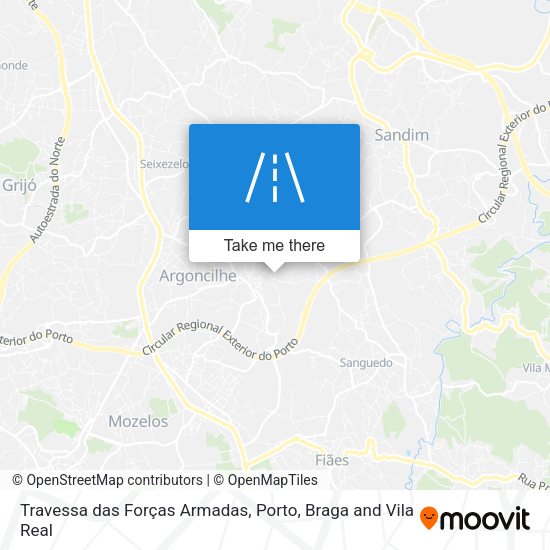 Travessa das Forças Armadas mapa