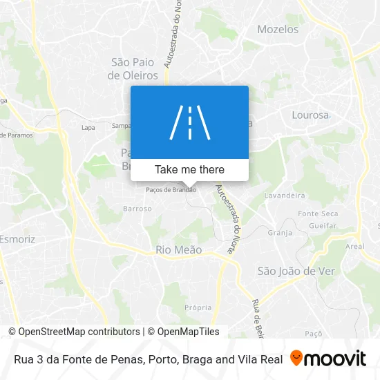 Rua 3 da Fonte de Penas map