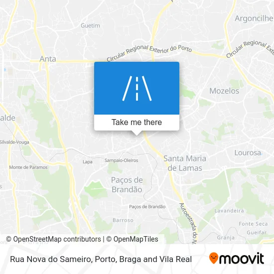 Rua Nova do Sameiro map