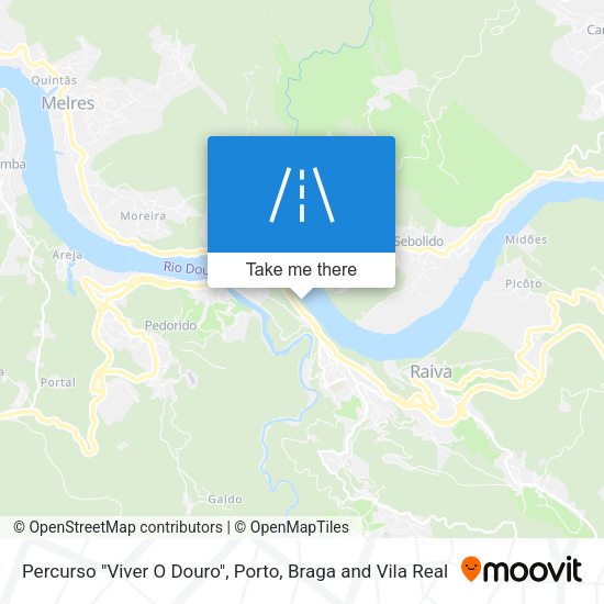Percurso "Viver O Douro" mapa