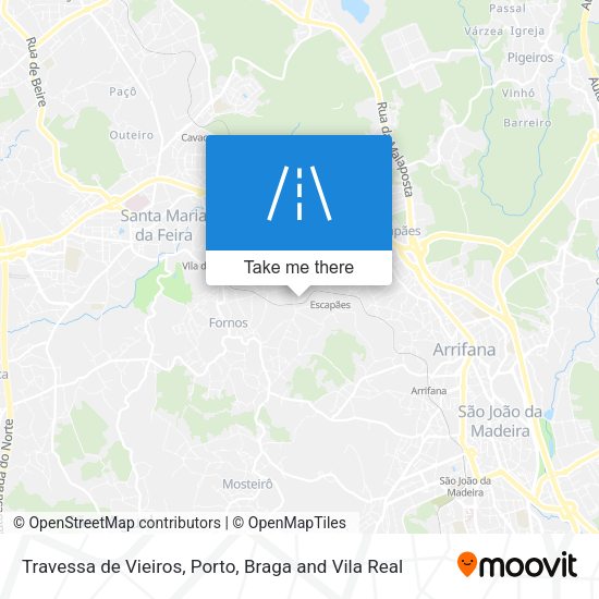 Travessa de Vieiros mapa
