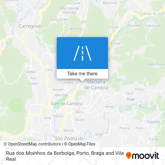 Rua dos Moínhos da Borbolga map
