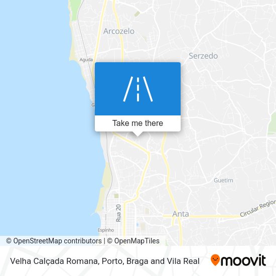 Velha Calçada Romana map