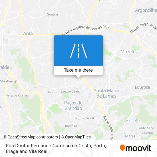 Rua Doutor Fernando Cardoso da Costa mapa