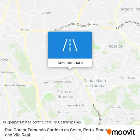 Rua Doutor Fernando Cardoso da Costa map
