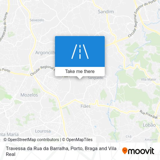 Travessa da Rua da Barralha mapa
