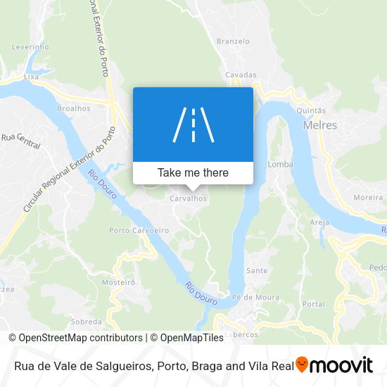 Rua de Vale de Salgueiros mapa