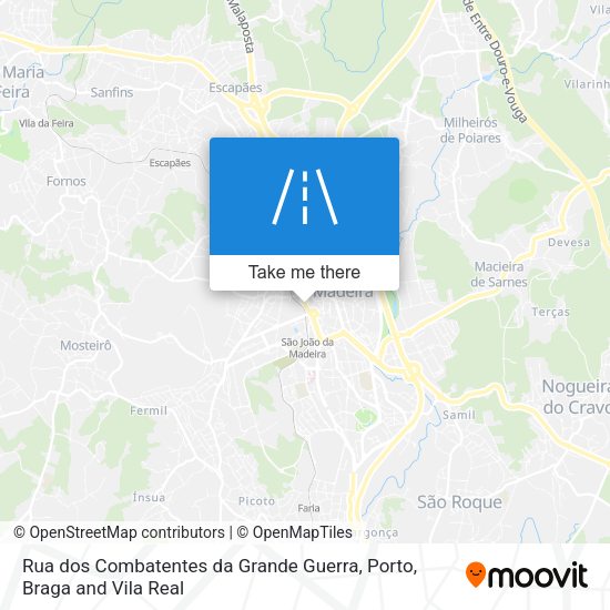 Rua dos Combatentes da Grande Guerra mapa