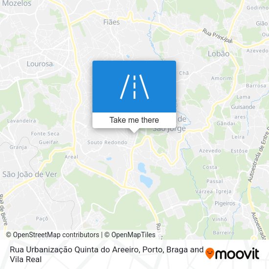 Rua Urbanização Quinta do Areeiro mapa