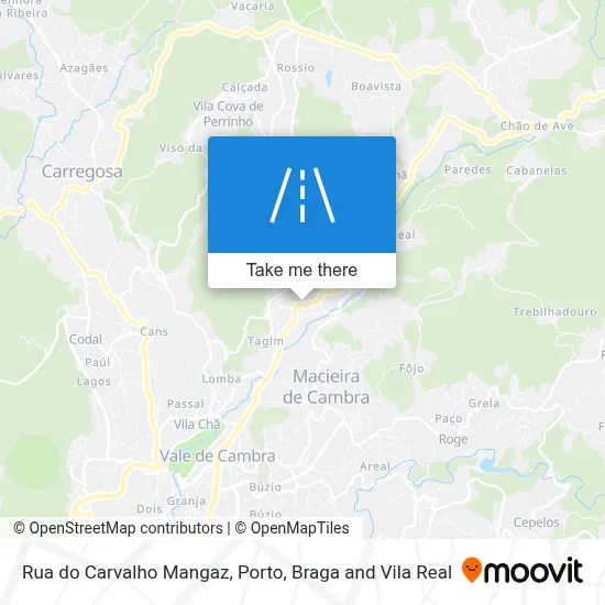 Rua do Carvalho Mangaz map