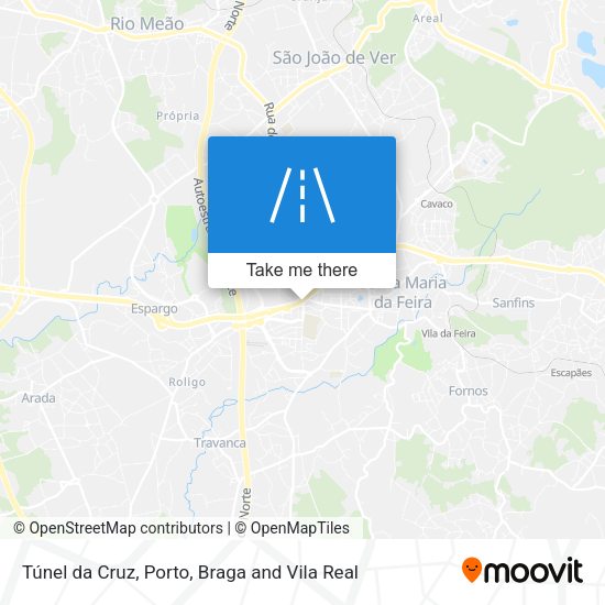 Túnel da Cruz mapa