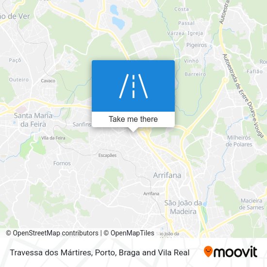 Travessa dos Mártires mapa
