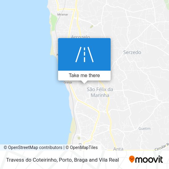 Travess do Coteirinho mapa
