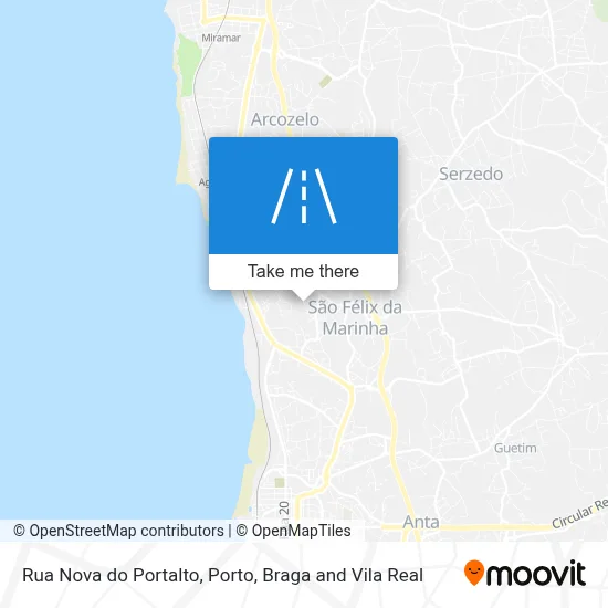 Rua Nova do Portalto map