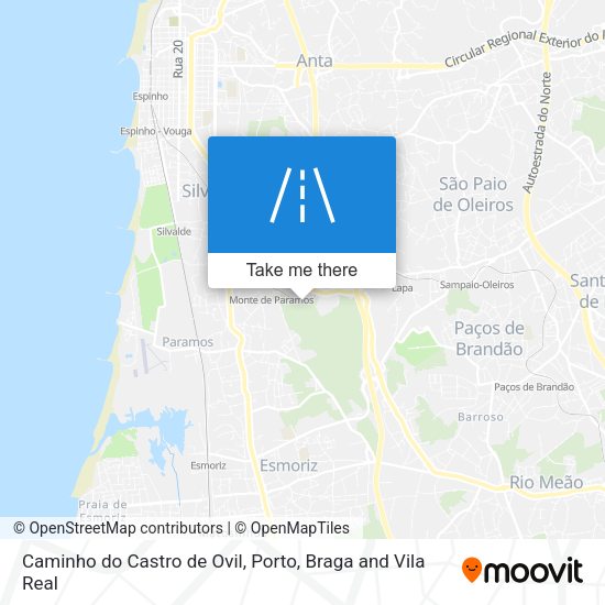 Caminho do Castro de Ovil map