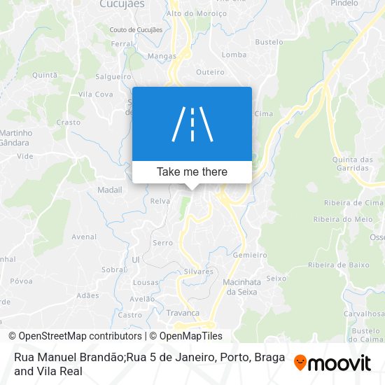 Rua Manuel Brandão;Rua 5 de Janeiro map