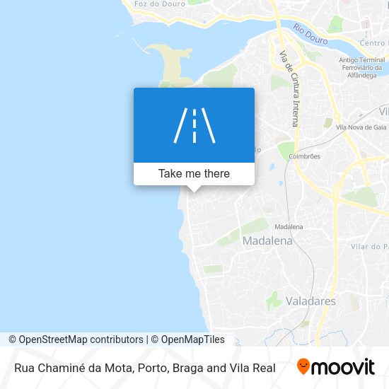 Rua Chaminé da Mota mapa
