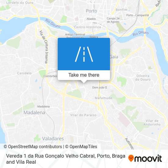 Vereda 1 da Rua Gonçalo Velho Cabral map