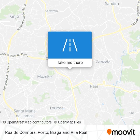 Rua de Coimbra mapa