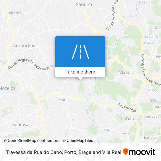 Travessa da Rua do Cabo mapa