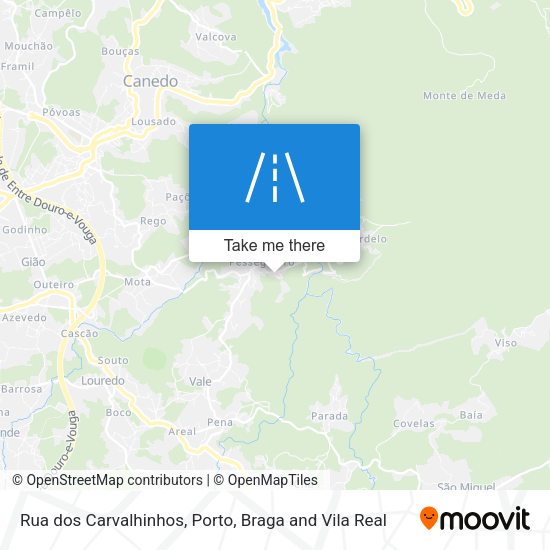Rua dos Carvalhinhos mapa