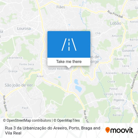 Rua 3 da Urbanização do Areeiro map