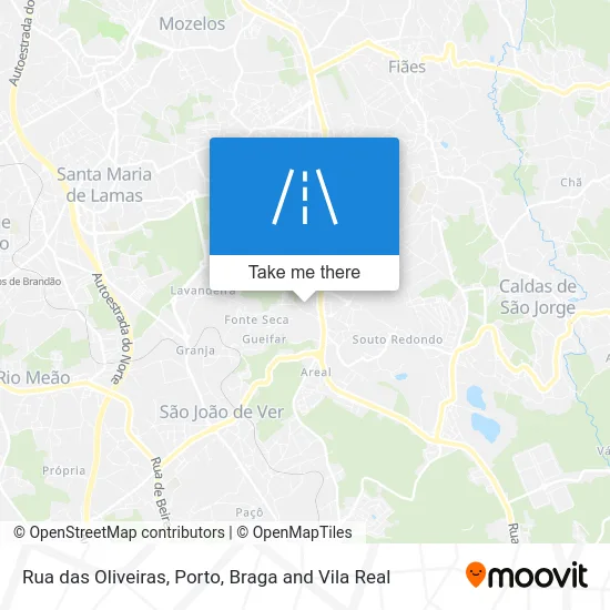Rua das Oliveiras map