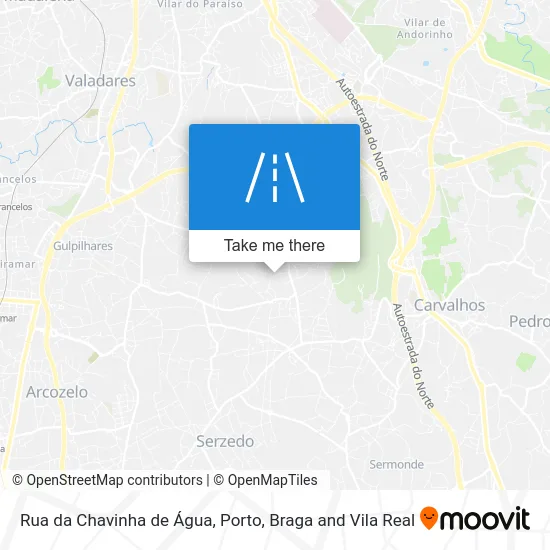 Rua da Chavinha de Água map