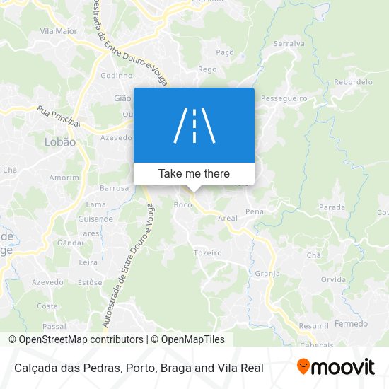 Calçada das Pedras mapa