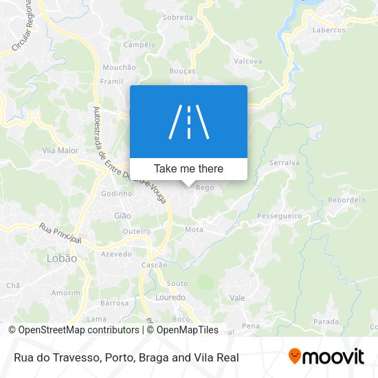 Rua do Travesso mapa