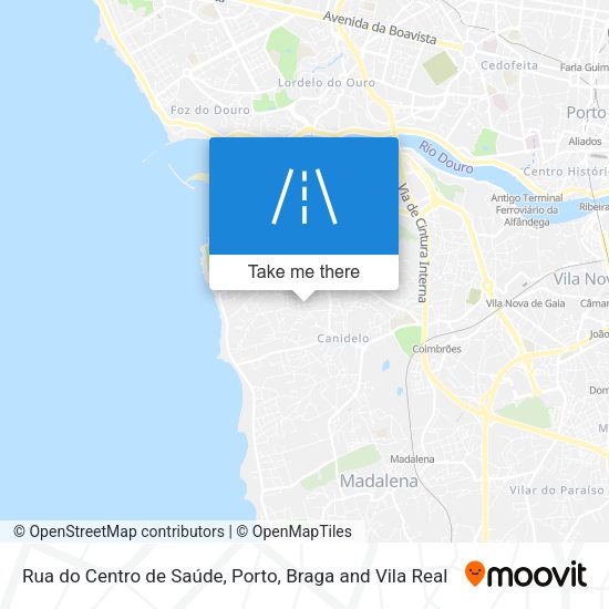 Rua do Centro de Saúde mapa