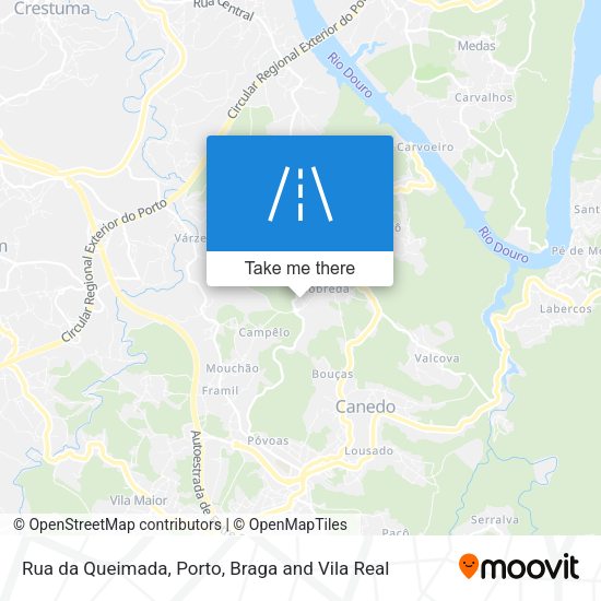 Rua da Queimada mapa