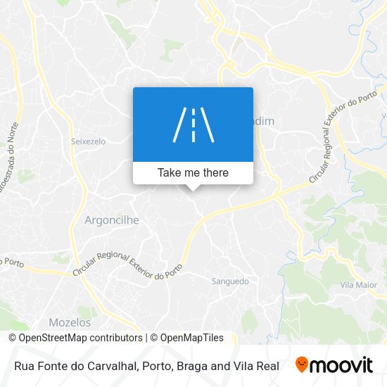 Rua Fonte do Carvalhal mapa
