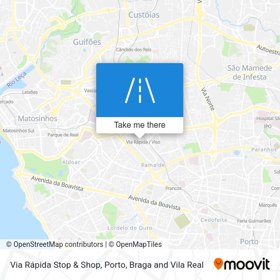 Via Rápida Stop & Shop map