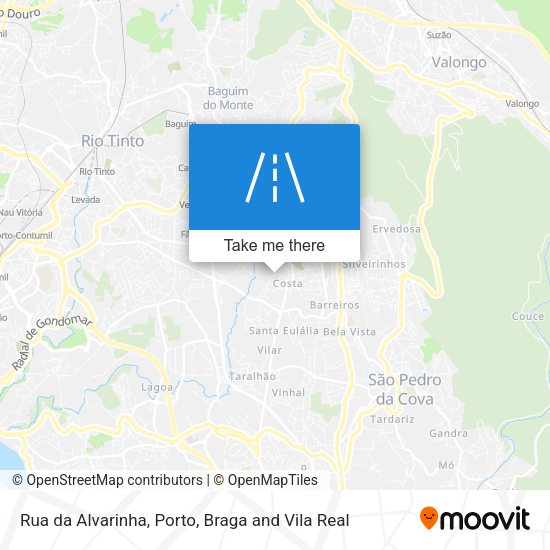 Rua da Alvarinha mapa