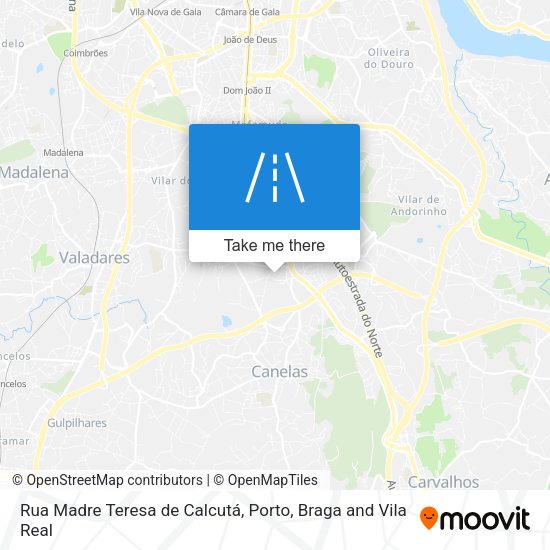 Rua Madre Teresa de Calcutá map