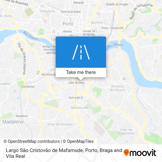 Largo São Cristovão de Mafamude map